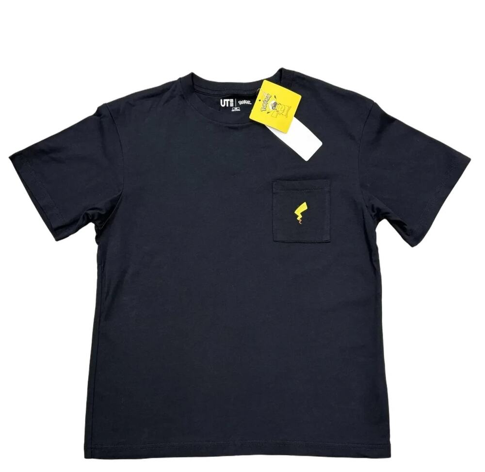 Uniqlo Pokemon Pikachu Graphic Pocket T-Shirt Black